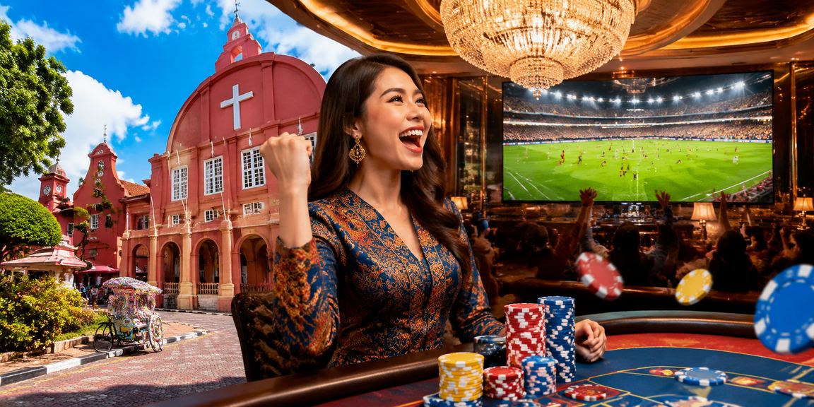 Pertaruhan bola sepak dengan motif batik di Melaka menggambarkan suasana sukan maya Malaysia yang meriah
